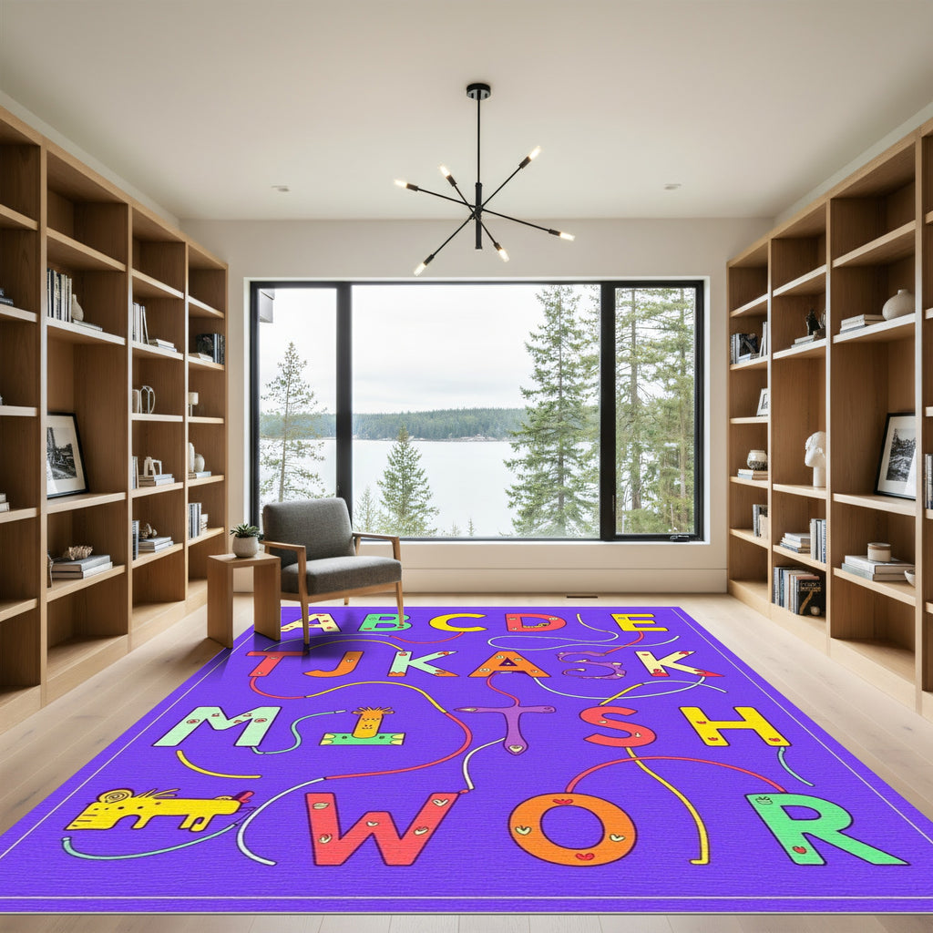 Playful Alphabet Connect the Dots Rug