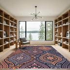 Damask Floral Ogee Vine Rug