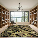 Ancient City Isometric Geometric Reptile Rug