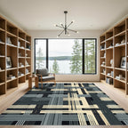 Woven Stripes Modern Composition Rug