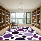 Purple Polka Dot Scatter Rug