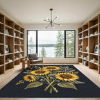 Radiant Golden Sunflower Bouquet Rug