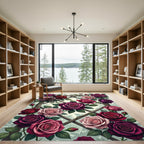 Crimson And Rose Garden Trellis Rug