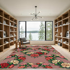 Heartshaped Laurel Garland Floral Rug