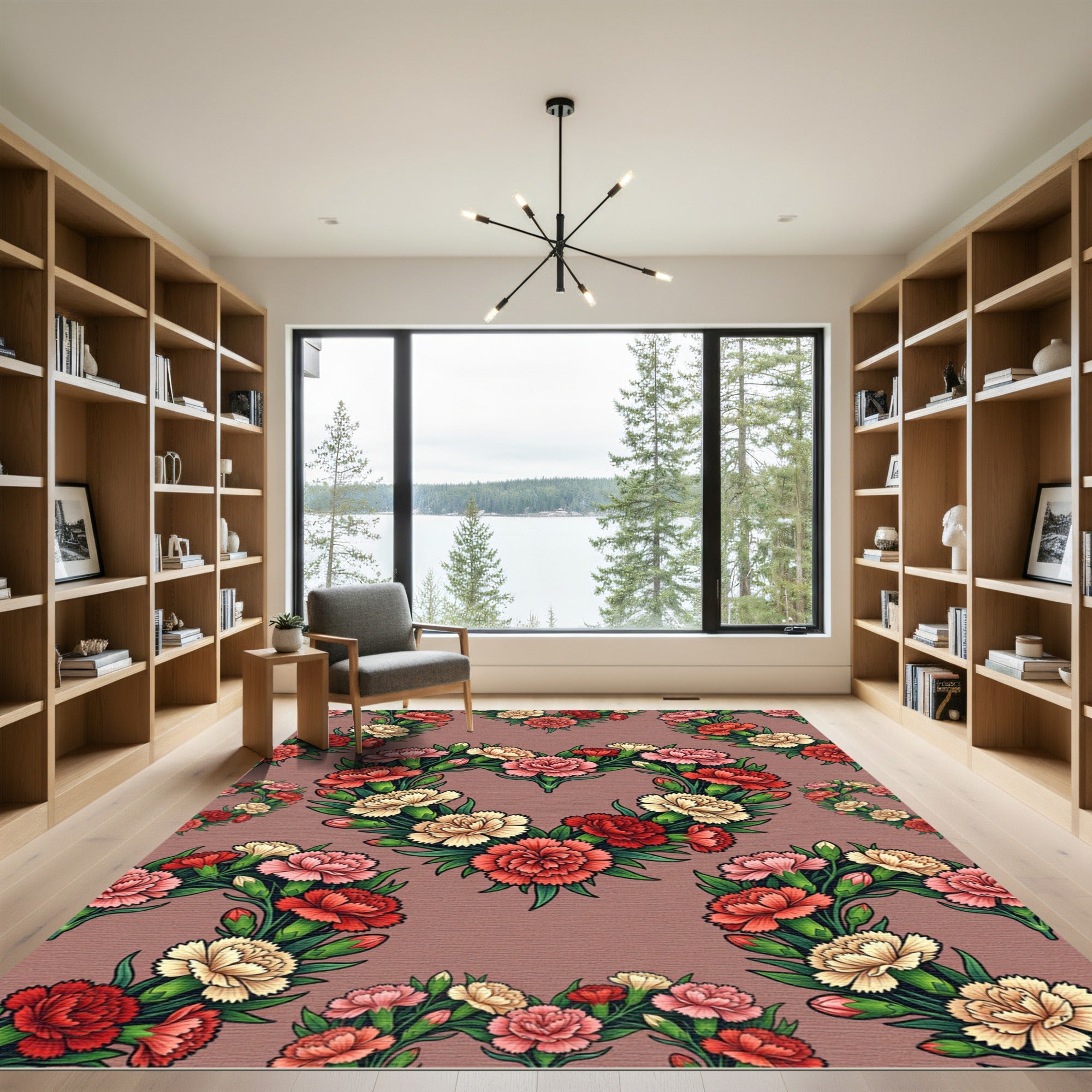 Heartshaped Laurel Garland Floral Rug