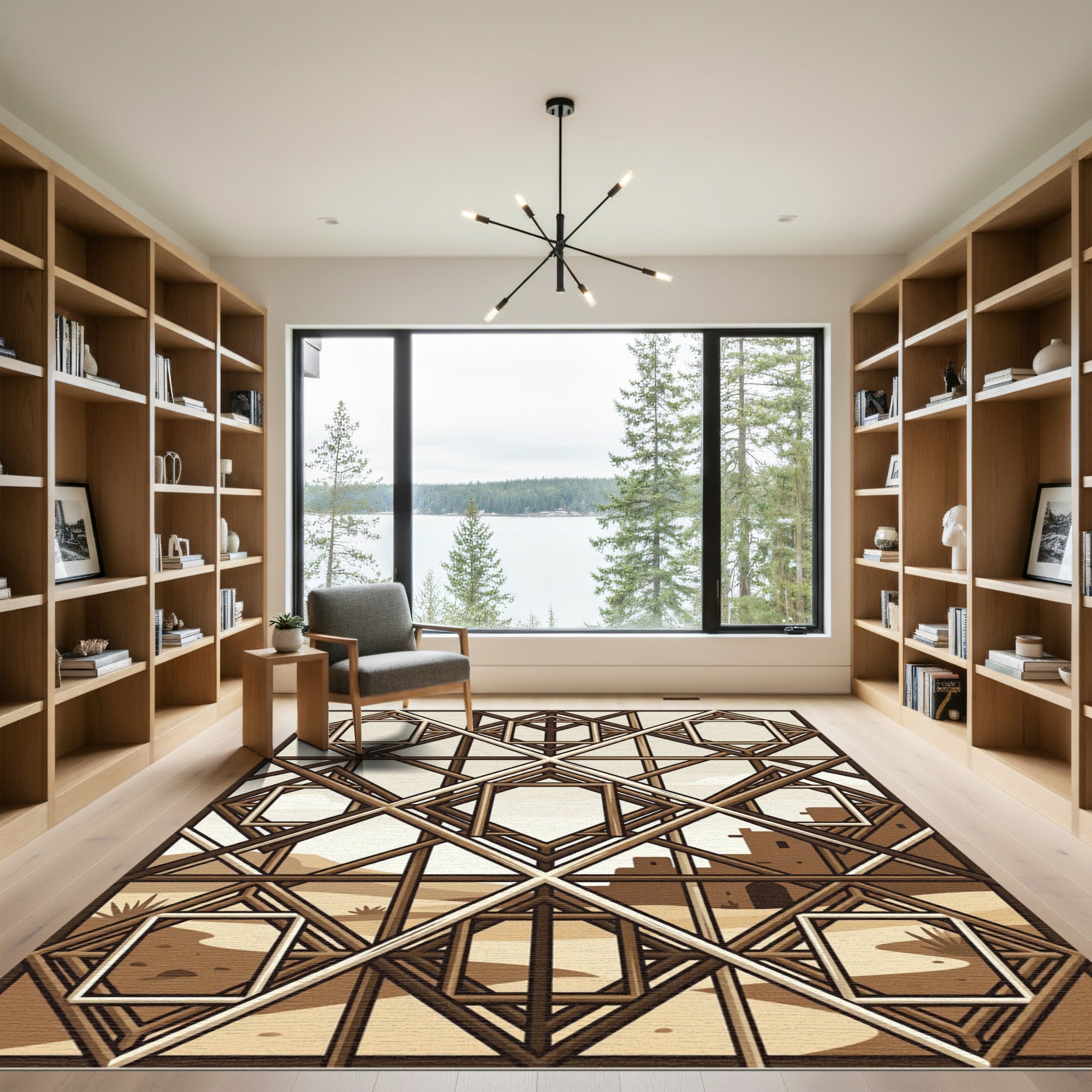 Geometric Desert Arch Window Rug