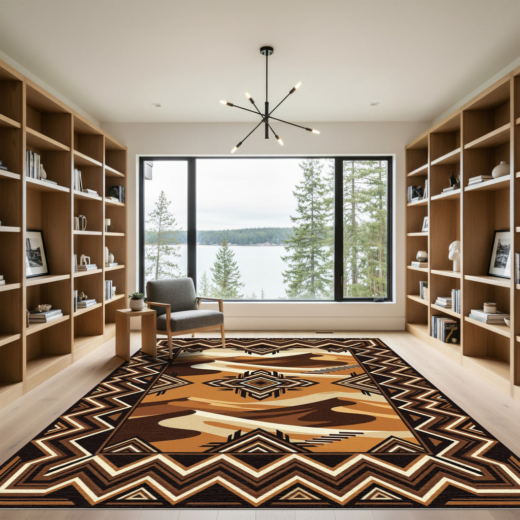 Desert Dunes Geometric Tribal Rug