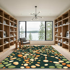Earth Tone Pebble Scatter Rug