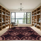 Gothic Interlocking Rose Copper Lattice Rug