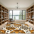 Leopard Spots With Cheetah Faces Rug