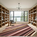 Rose Gold Parallel Stripe Rug
