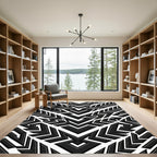 Monochromatic Geometric Maze Rug