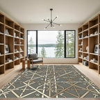 Greige Lattice Entwined Ivy Trellis Rug