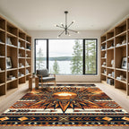 Southwestern Sunburst Mesa Earth Tone Rug