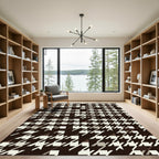 Classic Brown Dogtooth Check Rug