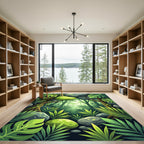 Verdant Jungle Canopy Scene Rug
