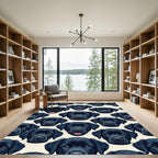 Adorable Black Labrador Puppy Repeat Rug