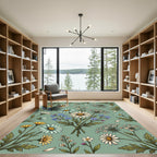 Whimsical Wildflower Bouquet Field Garden Rug