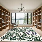 Green Herb Lavender Botanical Assemblage Rug