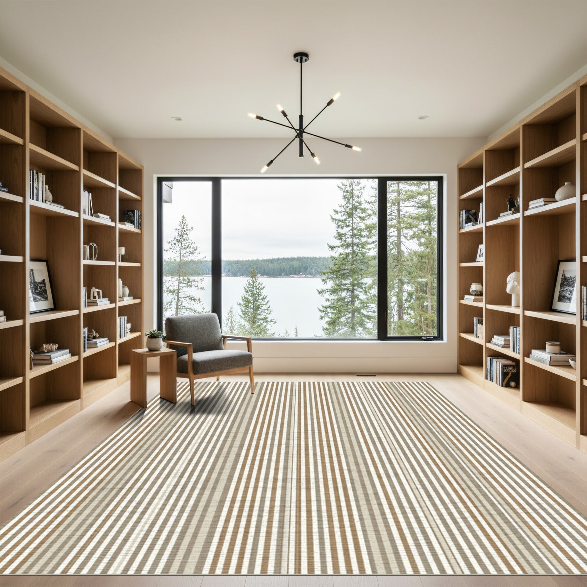 Earthy Tones Vertical Line Rug