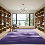 Serene Lavender Ocean Wave Horizon Rug
