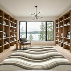 Earthy Tone Layered Wave Rug