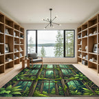 Enchanted Forest Window Pane Trellis Rug
