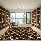 Earthy Ikat Diamond Interlace Rug