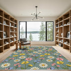 Whimsical Meadow Floral Variety Rug