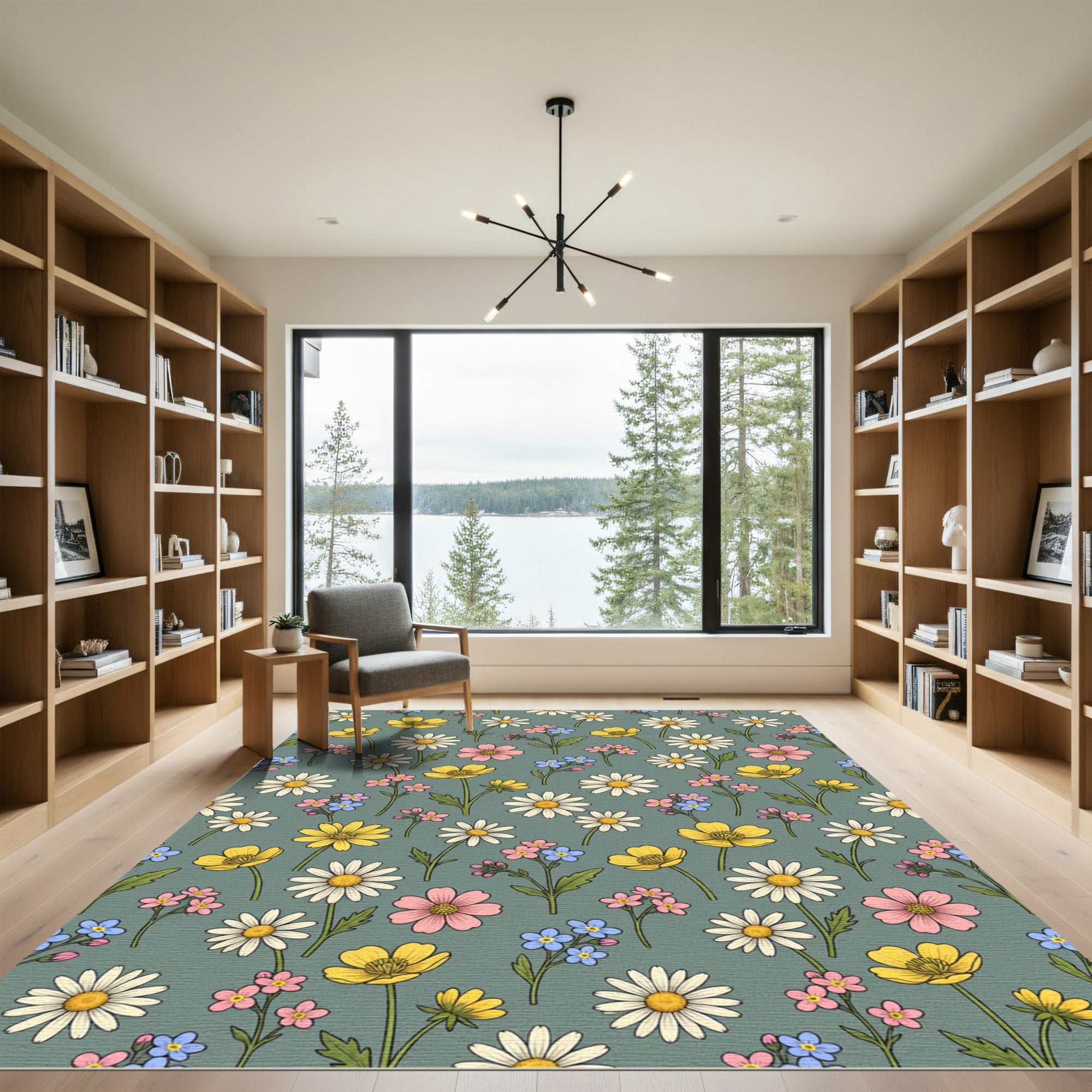 Whimsical Meadow Floral Variety Rug