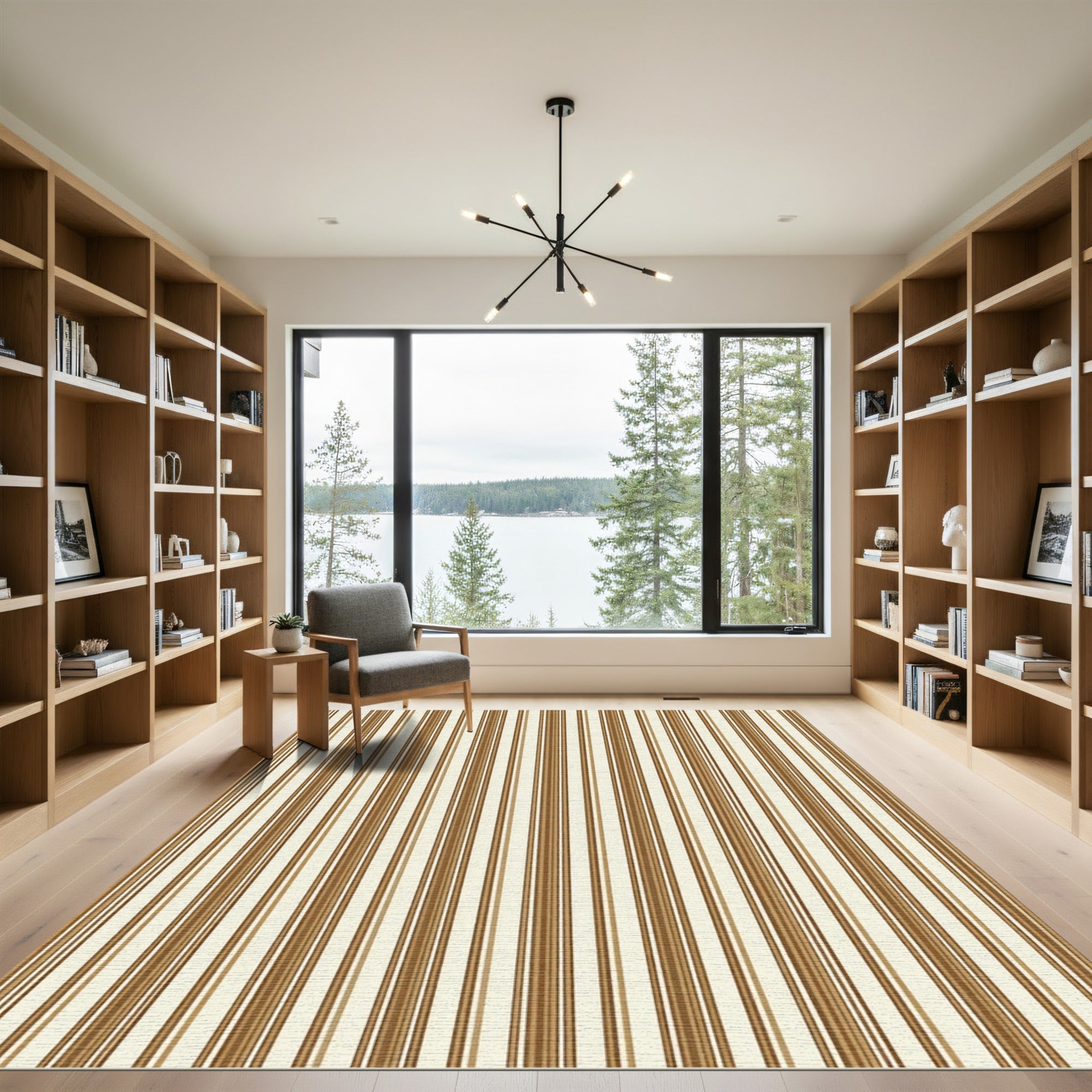 Earthy Tones Vertical Stripe Rug