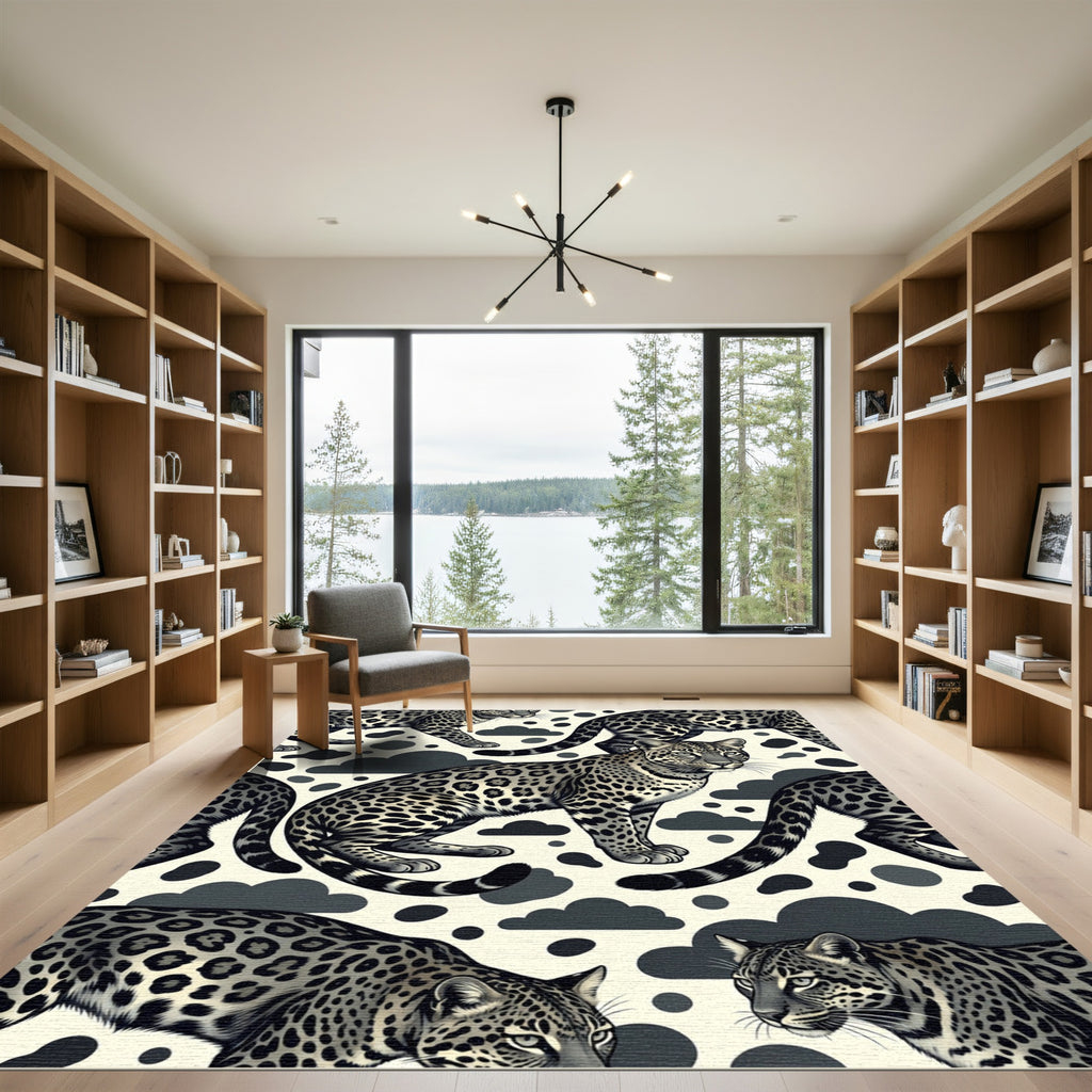 Leopard Spots with Midnight Clouds Rug