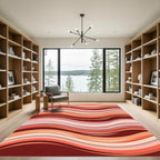 Coral Waves Ombre Composition Rug