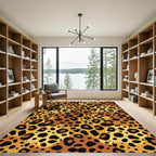 Golden Cheetah Spots Camouflage Rug