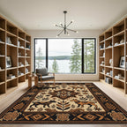 Earthy Dog Turtle Medallion Native Rug