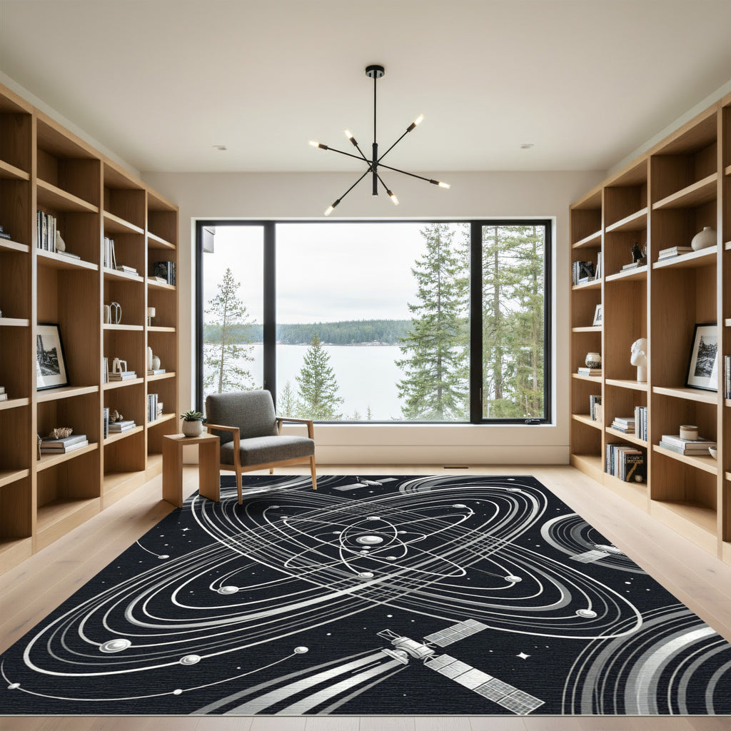 Cosmic Orbiting Satellites Galactic Rings Rug