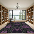 Gothic Violet Arched Cathedral Window Rug