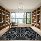 Ornate Silver Acanthus Scroll Rug