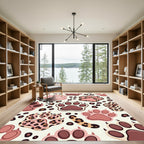 Playful Pink Leopard Animal Paw Rug