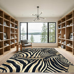 Bold Cream and Black Zebra Stripe Rug