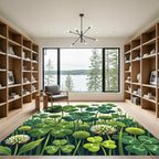 Lucky Green Clover Meadow Garden Rug