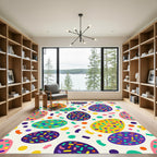 Playful Colorful Sprinkle Confetti Egg Aesthetic Rug