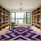 Amethyst Geometric Diamond Chevron Rug