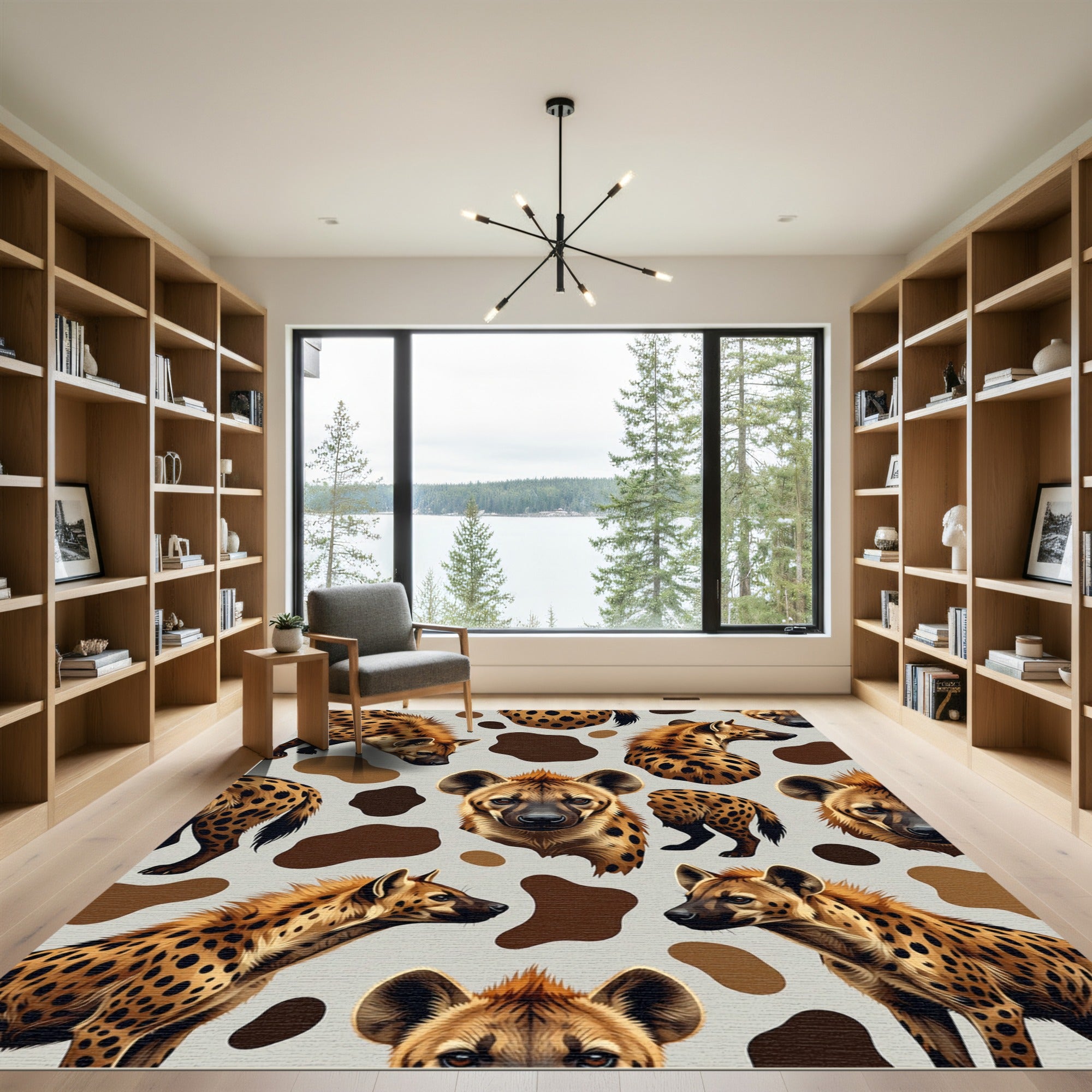 Spotted Hyena Fur Ochre Animal Texture Rug