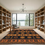 Tribal Sun Celestial Ochre Striped Rug