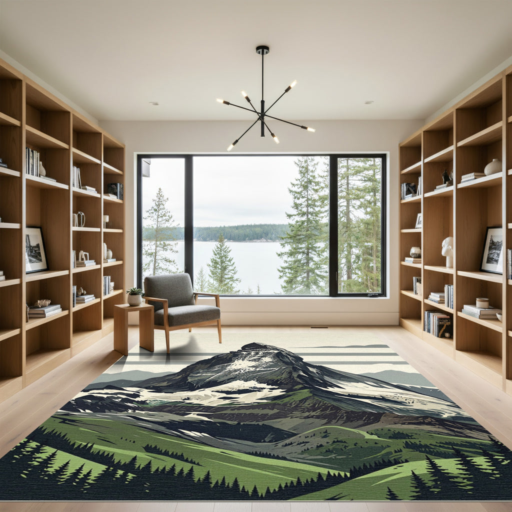 Majestic Matterhorn Peak Alpine Mountain View Rug