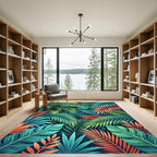Vibrant Tropical Lush Foliage Rug