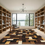 Wooden Inlay Parquet InlaysRug Rug