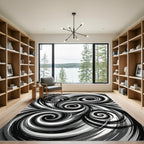 Monochromatic Swirl Vorticer Rug