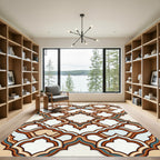 Earthy Tones Interlocking Quatrefoil Rug